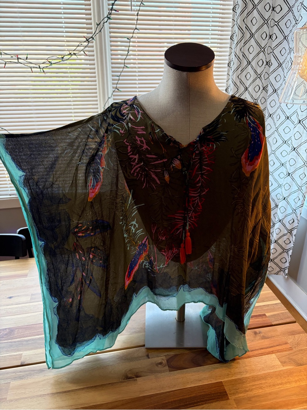 Sheer Tunic with Leaf Motif | Vintage Dutch Brand